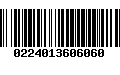 Código de Barras 0224013606060