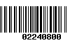 Código de Barras 02240800