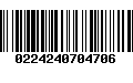 Código de Barras 0224240704706