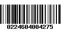 Código de Barras 0224604004275