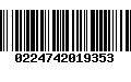 Código de Barras 0224742019353