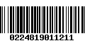 Código de Barras 0224819011211