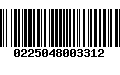 Código de Barras 0225048003312