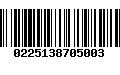 Código de Barras 0225138705003