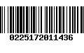 Código de Barras 0225172011436