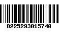 Código de Barras 0225293015740