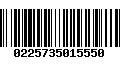 Código de Barras 0225735015550