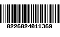 Código de Barras 0226024011369