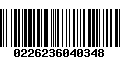 Código de Barras 0226236040348