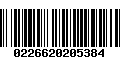 Código de Barras 0226620205384