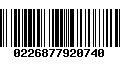 Código de Barras 0226877920740