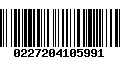 Código de Barras 0227204105991