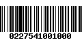 Código de Barras 0227541001000