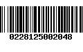 Código de Barras 0228125002048