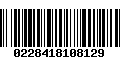 Código de Barras 0228418108129