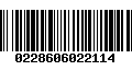 Código de Barras 0228606022114