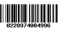 Código de Barras 0228974004996
