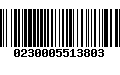 Código de Barras 0230005513803