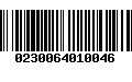 Código de Barras 0230064010046