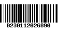 Código de Barras 0230112026890