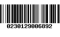 Código de Barras 0230129006892