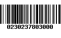 Código de Barras 0230237803000