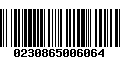 Código de Barras 0230865006064