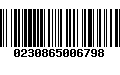 Código de Barras 0230865006798