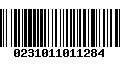 Código de Barras 0231011011284