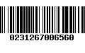 Código de Barras 0231267006560