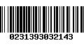 Código de Barras 0231393032143