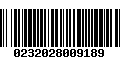 Código de Barras 0232028009189