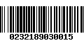 Código de Barras 0232189030015