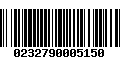 Código de Barras 0232790005150