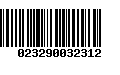 Código de Barras 023290032312