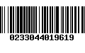 Código de Barras 0233044019619