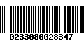 Código de Barras 0233080028347