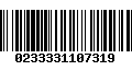 Código de Barras 0233331107319