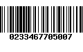 Código de Barras 0233467705007