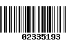 Código de Barras 02335193