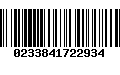 Código de Barras 0233841722934