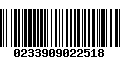 Código de Barras 0233909022518