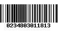 Código de Barras 0234803011813