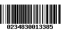 Código de Barras 0234830013385