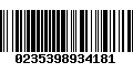 Código de Barras 0235398934181