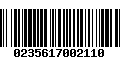 Código de Barras 0235617002110