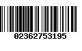Código de Barras 02362753195