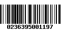 Código de Barras 0236395001197