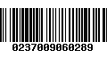 Código de Barras 0237009060289