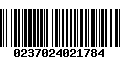 Código de Barras 0237024021784